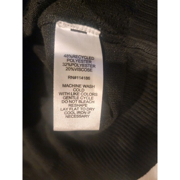 Thomas Sterling Black Polo Cartigan Shirt Sweater Short Sleeve Knit Button Up L - Picture 4 of 7